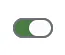 A green toggle switch with its focus ring drawn flush against the track, barely distinguishable from the track edge